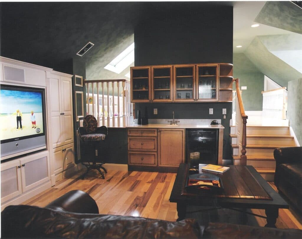 Attic renovation project - view 3 showing updated attic area