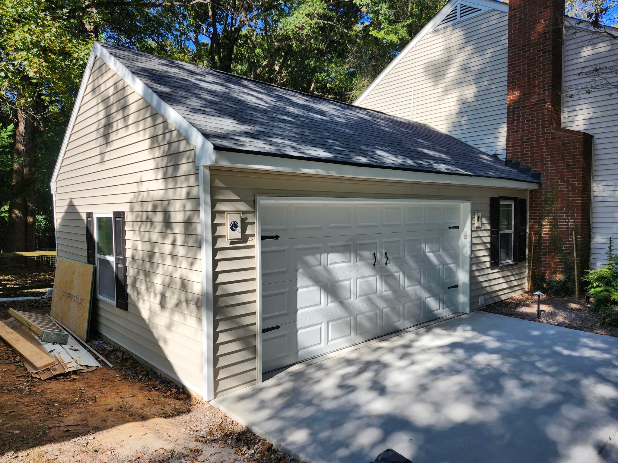 Garage renovation project E showcasing improved storage and organization